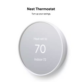 Google Nest Thermostat - Smart Programmable Wi-Fi Thermostat - Snow (GA01334-US)