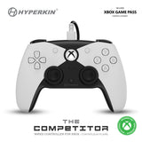 The Competitor Wired Controller Officially Licensed by Xbox Black/White