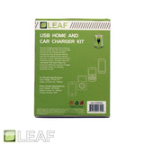 USB home and car charger kit