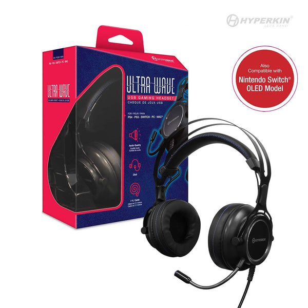 Hyperkin UltraWave USB gaming headset package and product