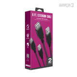 Armor3 6 ft Controller Extension Cable (2 Pack) for Sega Genesis Mini — product view