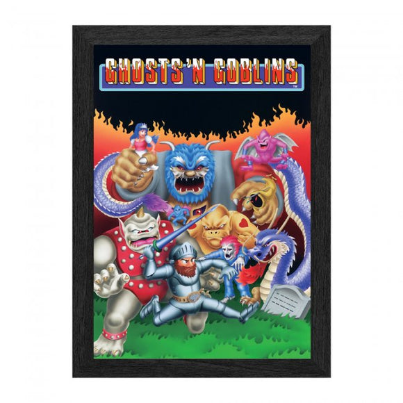 Captivating Ghost N' Goblins Framed Lenticular Poster 10x12 Inch Dynamic 3D Art