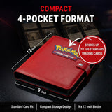 Pokemon Premium Red Snap Binder