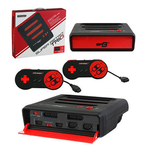 Super RetroTRIO Console NES/SNES/Genesis 3 in 1 System Red/Black