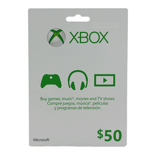 Microsoft Subscription Card Xbox Live $50 Xbox 360
