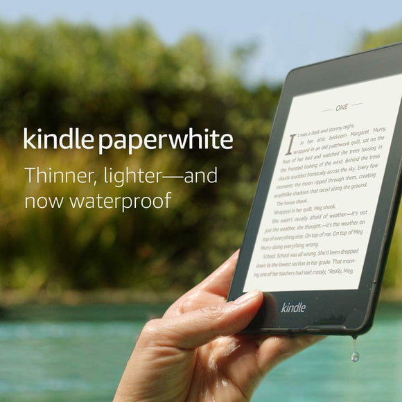 Amazon Kindle Paperwhite – (previous generation - 2018 release) Waterproof with more than 2x the Storage – Ad-Supported