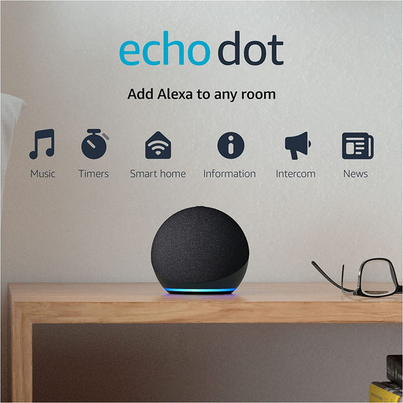 Amazon Echo Dot (4th Gen, 2020 release) | Smart speaker with Alexa | Charcoal