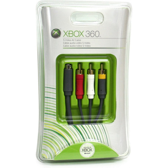 Official Microsoft Xbox 360 S-VIdeo AV Cable for Original Xbox 360 Console